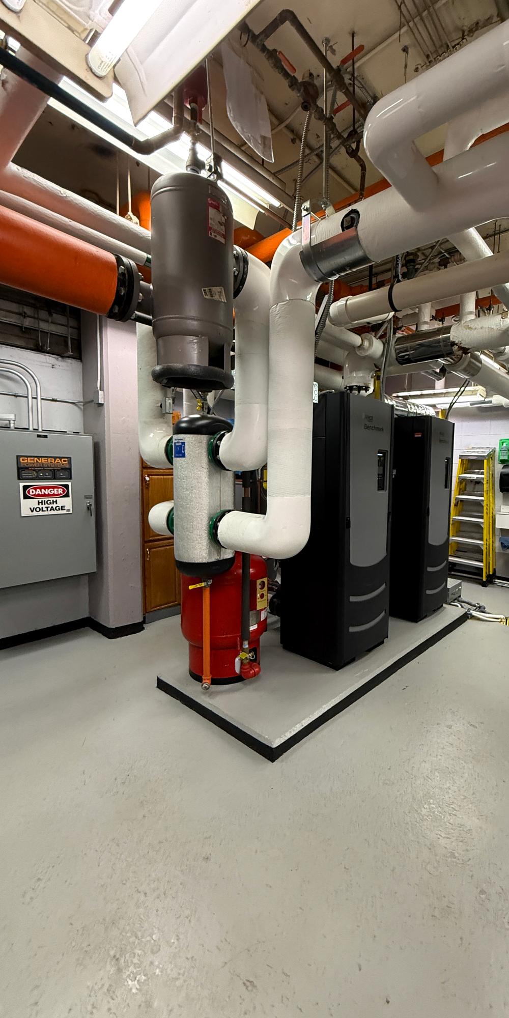 Boiler room piping