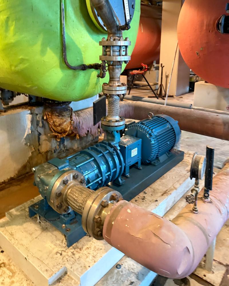 A pump on its base