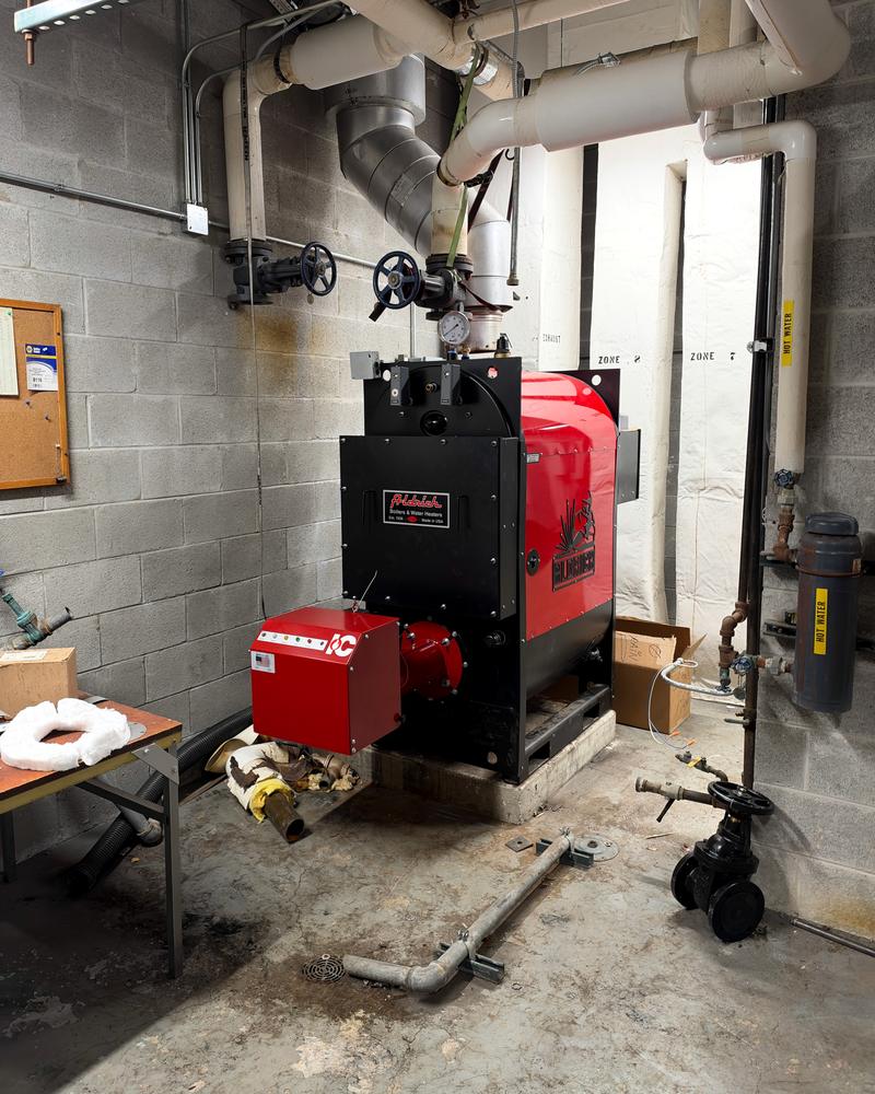 A boiler and its burner
